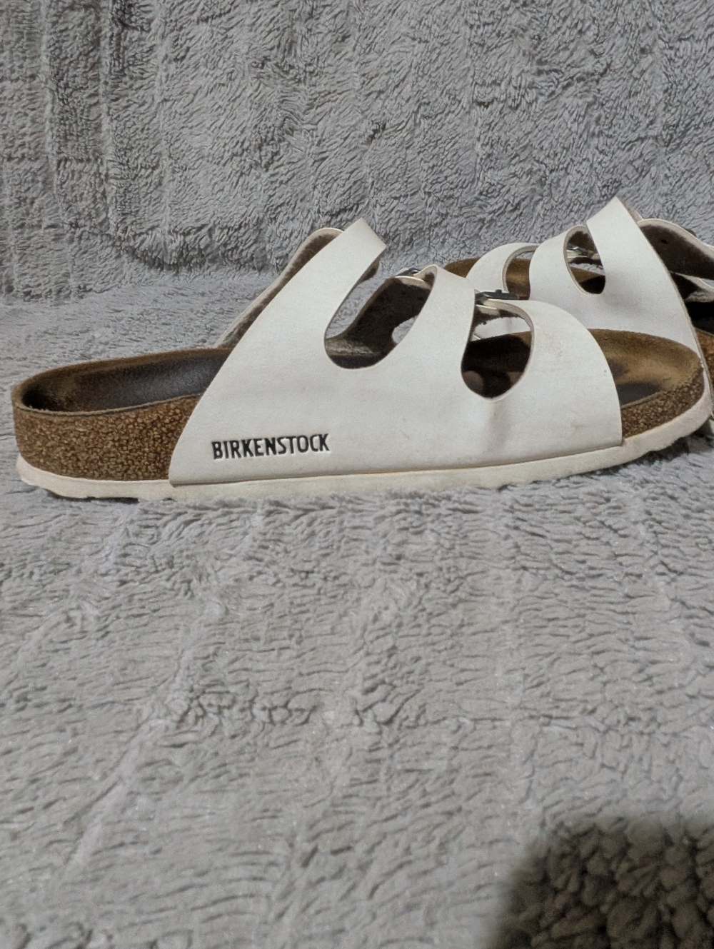 Birkenstock White Women's Cork Slide Sandals Size 38EU / 7 Women's US
